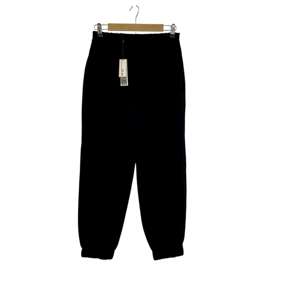 WE-AR4 Black Ingrid Elastic Waist Street Style Limited Produced Track Pants S